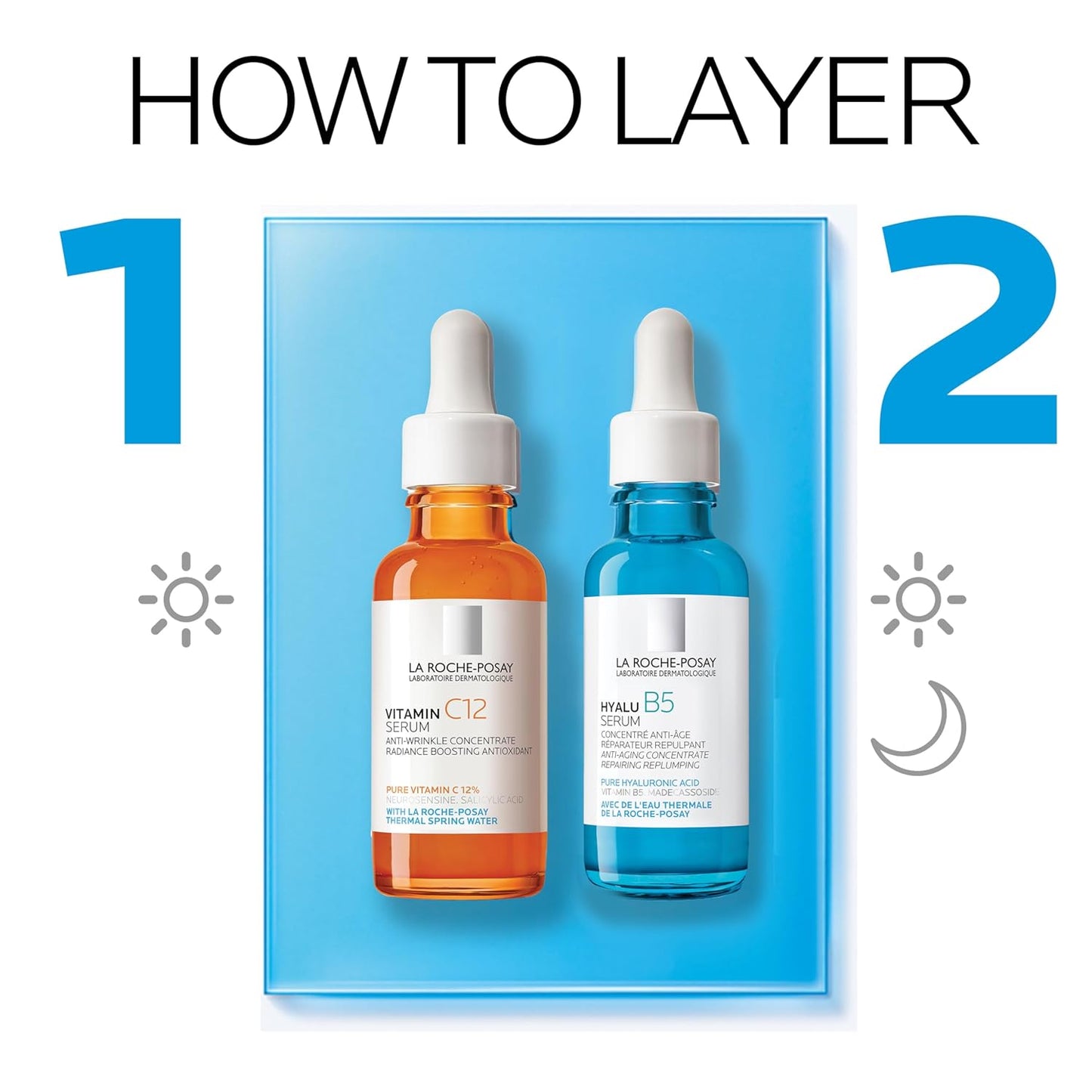La Roche-Posay Hyalu B5 Pure Hyaluronic Acid Serum for Face, Vitamin B5 + Hyaluronic Acid + Madecassoside, Hydrating Serum Visibly Plumps Skin, Sensitive Skin Safe, Anti Aging, Oil-Free