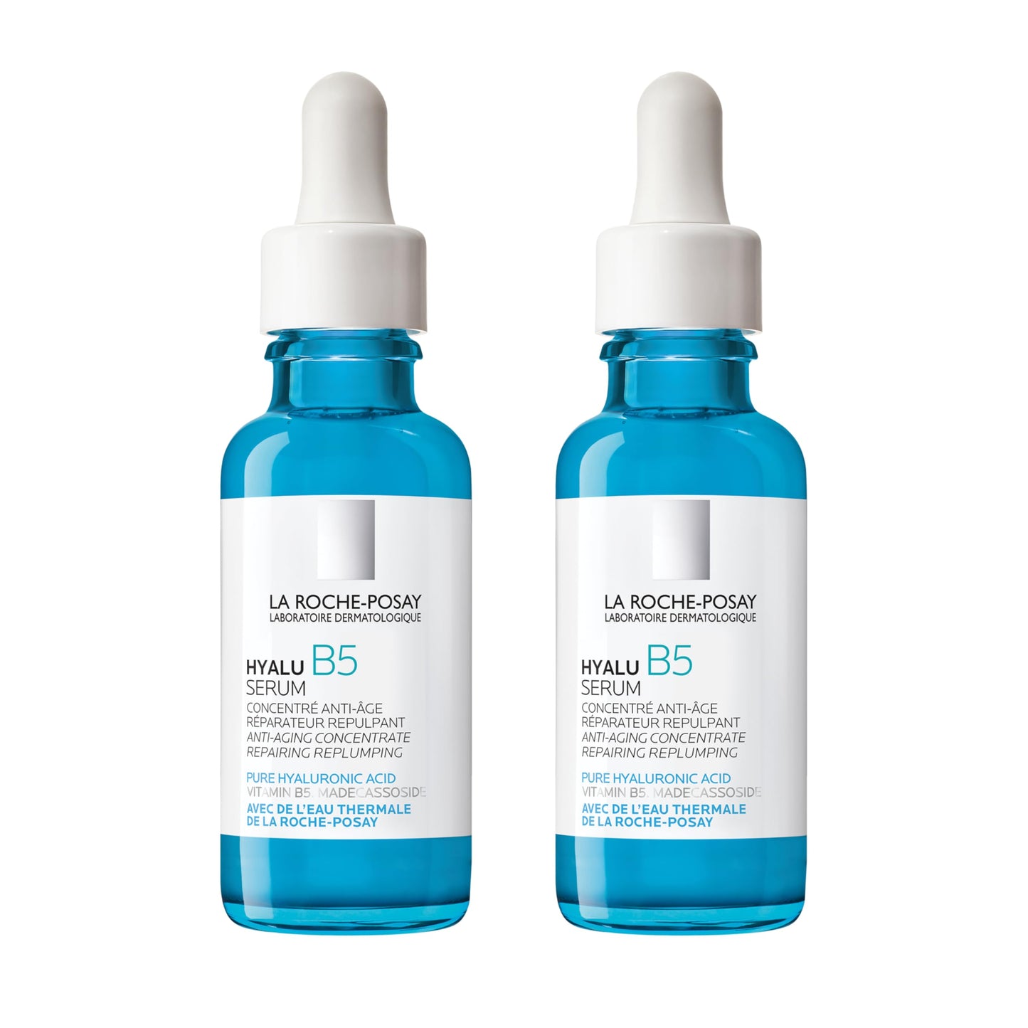 La Roche-Posay Hyalu B5 Pure Hyaluronic Acid Serum for Face, Vitamin B5 + Hyaluronic Acid + Madecassoside, Hydrating Serum Visibly Plumps Skin, Sensitive Skin Safe, Anti Aging, Oil-Free
