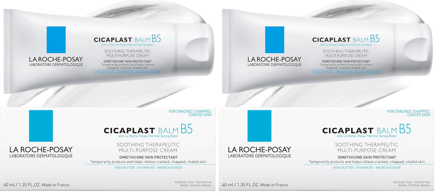 La Roche-Posay Cicaplast Balm B5, Healing Ointment and Soothing Therapeutic Multi Purpose Cream for Dry & Irritated Skin, Body and Hand Balm, Baby Safe, Fragrance Free
