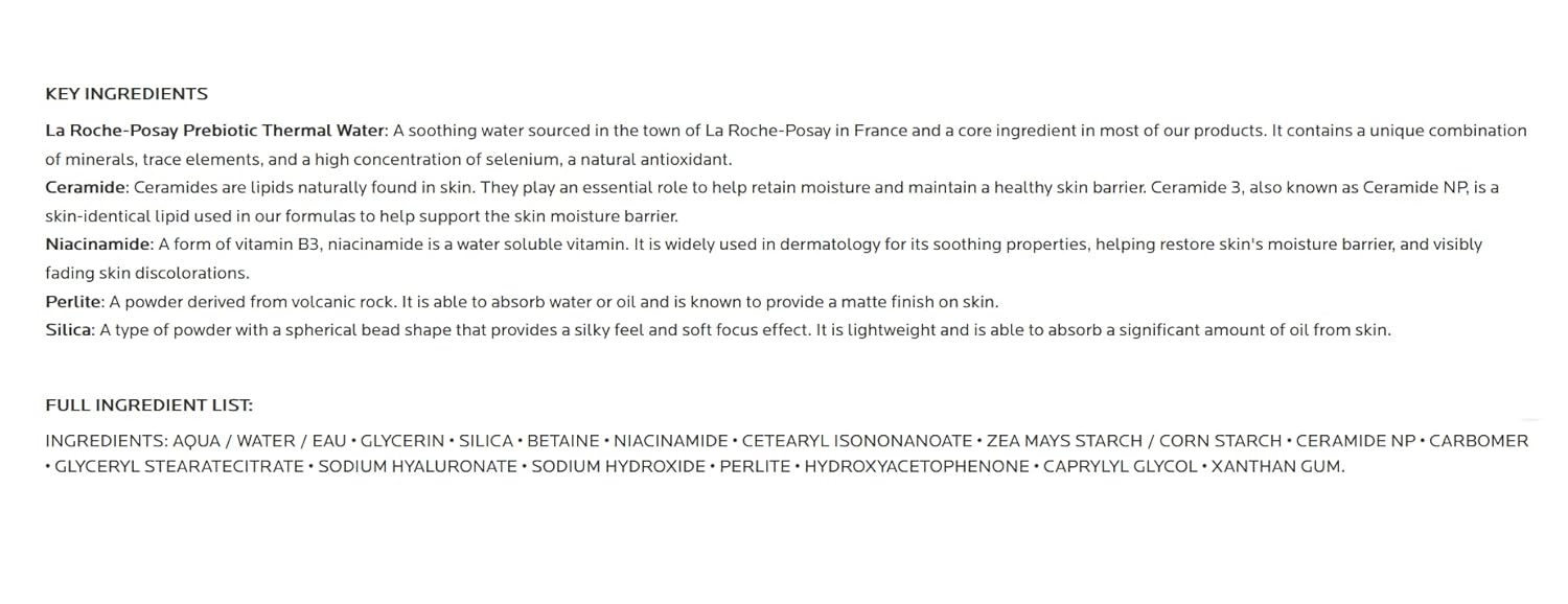 La Roche-Posay Toleriane Double Repair Matte Face Moisturizer, Daily Moisturizer For Oily Skin With Ceramide And Niacinamide For All Skin Tones, Oil Free, Non-Comedogenic, Available with SPF 30