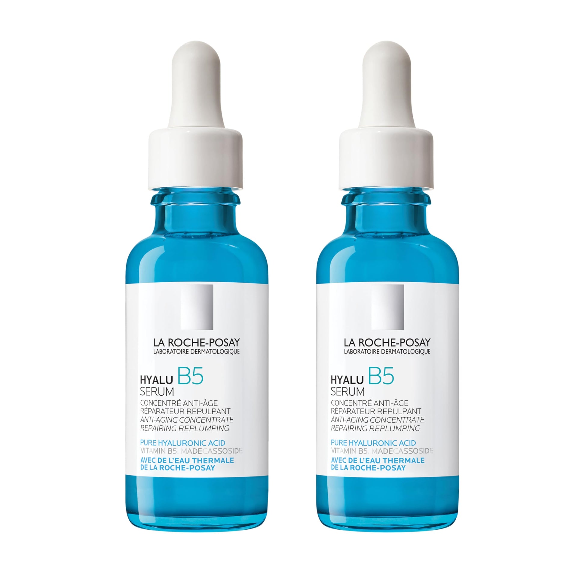 La Roche-Posay Hyalu B5 Pure Hyaluronic Acid Serum for Face, Vitamin B5 + Hyaluronic Acid + Madecassoside, Hydrating Serum Visibly Plumps Skin, Sensitive Skin Safe, Anti Aging, Oil-Free