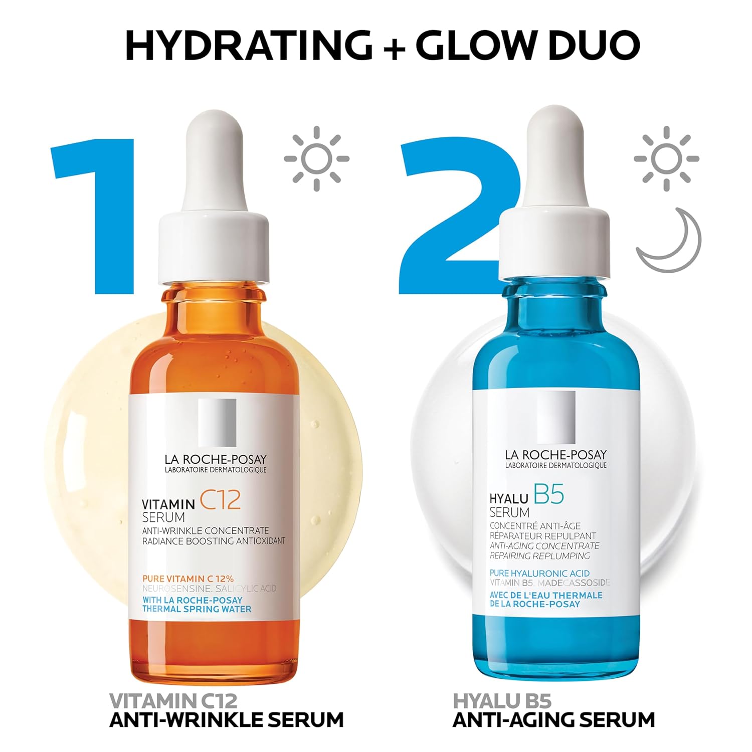 La Roche-Posay Hyalu B5 Pure Hyaluronic Acid Serum for Face, Vitamin B5 + Hyaluronic Acid + Madecassoside, Hydrating Serum Visibly Plumps Skin, Sensitive Skin Safe, Anti Aging, Oil-Free